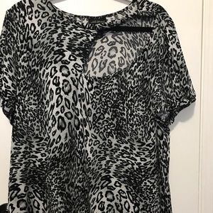 Lane Bryant animal print blouse